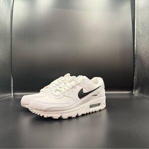Nike Air Max 90 White Sneakers with Black Swoosh